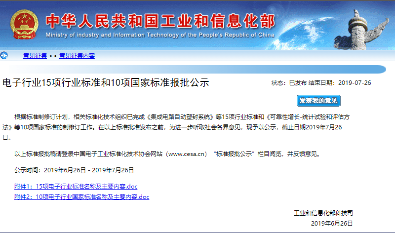 10項國(guó)度規範申報批準公示